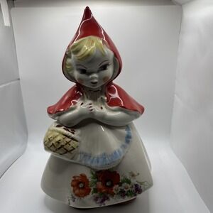 Vintage Hull Little Red Riding Hood Cookie Jar 1940's  Pat.‎ Des. No. 135889 USA